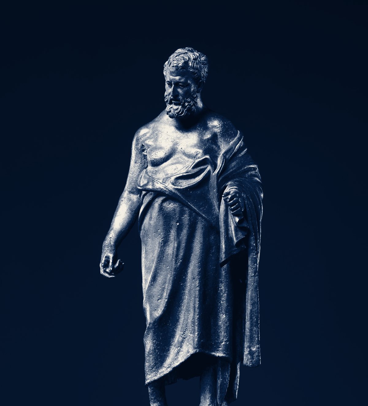 Bronze statuette of a philosopher
